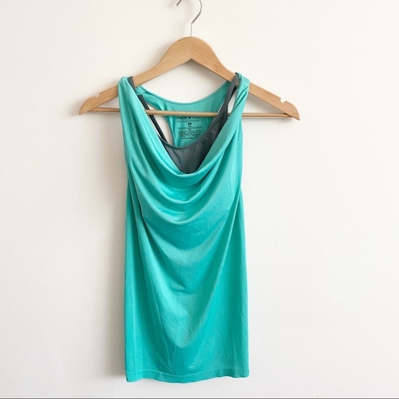 Patagonia || Layered Umbra Tank Sports Bra Teal S - Picture 1 of 8